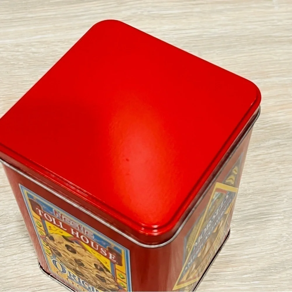 Vintage Nestle Toll House Chocolate Chip Cookies Morsels Limited Edition red Tin